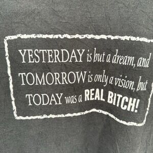 Yesterday Is But A Dream T Shirt Gray XL Black Knit In USA Cotton Preshrunk